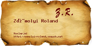 Zámolyi Roland névjegykártya