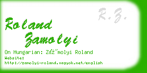 roland zamolyi business card